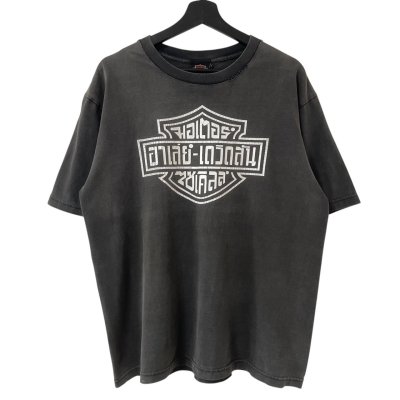 画像1: 00s HARLEY DAVIDSON THAI TEXT TEE SHIRT