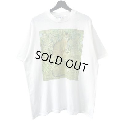 画像1: 90s USA製 MIMI VANG OLSEN CAT ART TEE SHIRT