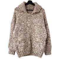 VINTAGE SHAWL COLLAR COWICHAN WOOL KNIT SWEATER