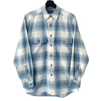画像1: 90s OLD GAP ombré L/S SHIRT