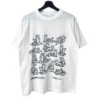 90s BOOTLEG KEITH HARING 48手parody TEE SHIRT