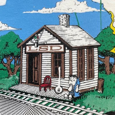 画像5: 90s USA製 ALLSTAR PARKING ROT TEST PRINT TEE SHIRT