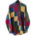 画像1: 90s TOMMY HILFIGER PATCHWORK L/S SHIRT (1)
