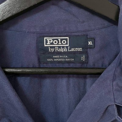 画像3: 90s USA製 RALPH LAUREN LOOP COLLAR RAYON L/S SHIRT