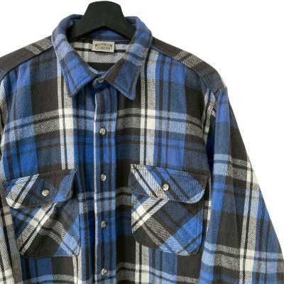 画像2: 90s USA製 FIVE BROTHER "BLUE×BLACK" FRANNELL L/S SHIRT