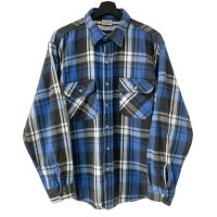 90s USA製 FIVE BROTHER "BLUE×BLACK" FRANNELL L/S SHIRT