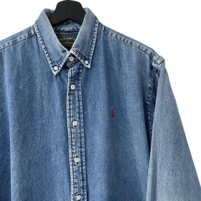 画像2: 80s〜90s USA製 RALPH LAUREN POLO COUNTRY DENIM L/S SHIRT
