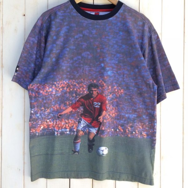 画像1: 90s TOMMY HILFIGER SOCCER 全面転写 TEE SHIRT (1)