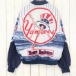 画像1: 90s USA製 CHALK LINE NEW YORK YANKEES NYLON STADIUM JACKET (1)