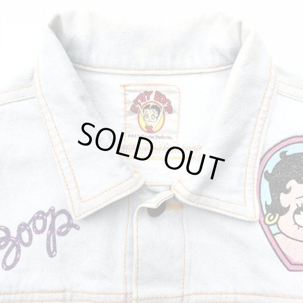 画像4: 90s BETTY BOOP SHORT DENIM JACKET (4)