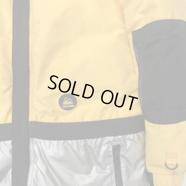 画像4: 90s FIRST DOWN JACKET YELLOW×SILVER (4)