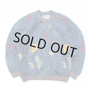 画像: 90s オーストリア製　COOGI BLUES INDIGO 3D KNIT