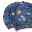 画像2: 90s オーストリア製　COOGI BLUES INDIGO 3D KNIT (2)