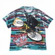 画像1: 80s DESCENT製 adidas OVERPRINT TEE SHIRT (1)