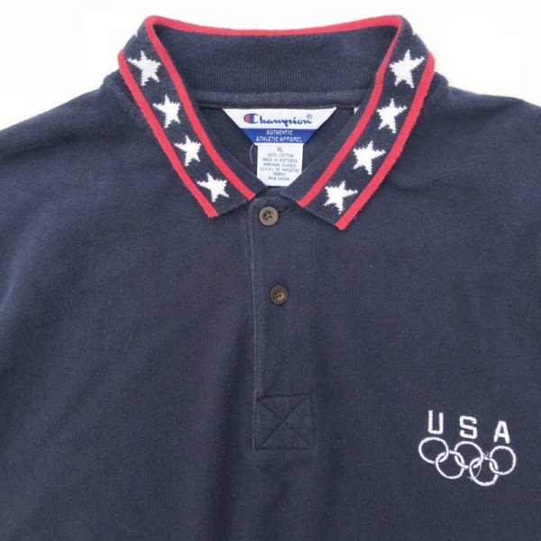 画像3: 90s CHAMPION OLYMPIC POLO SHIRT (3)