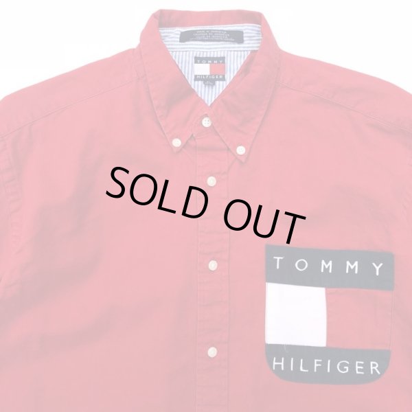 画像2: 90s TOMMY HILFIGER POCKET LOGO S/S SHIRT (2)