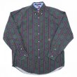 画像1: 90s TOMMY HILFIGER STRIPE×総柄 L/S SHIRT (1)