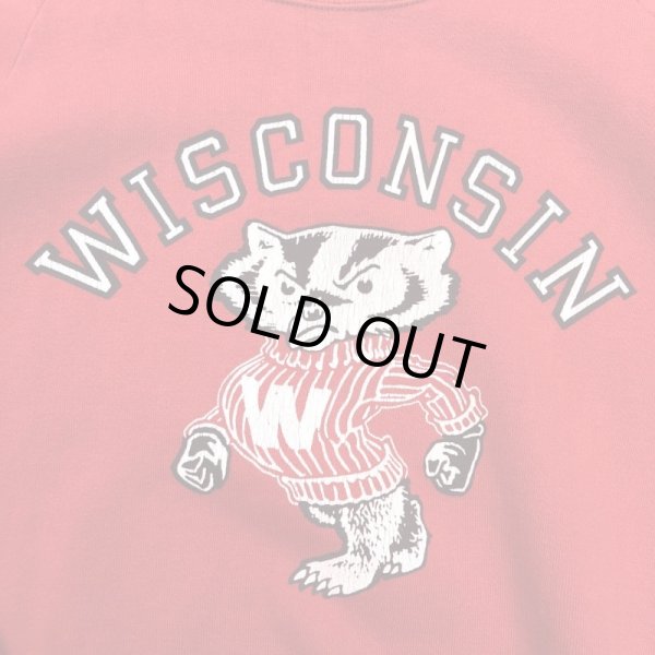 画像3: 80s USA製　WISCONSIN BUCKY BADGER COLLEGE SWEAT (3)