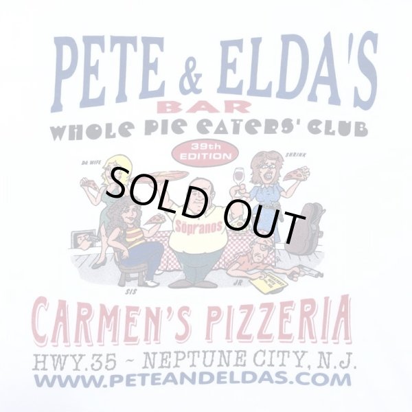 画像2: 00s PETE&ELDA'S SOPRANOS PIZZA TEE SHIRT (2)