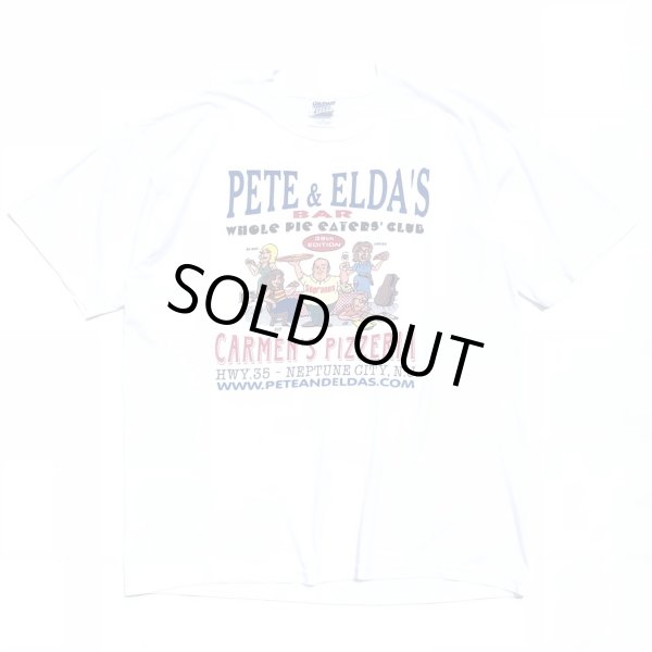 画像1: 00s PETE&ELDA'S SOPRANOS PIZZA TEE SHIRT (1)