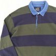 画像2: 90s LANDS' END BORDER RUGGER SHIRT (2)