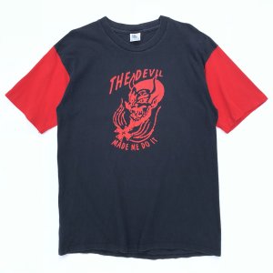 画像: 90s USA製 ARCHAIC SMILE THE DEVIL MADE ME DO IT TEE SHIRT