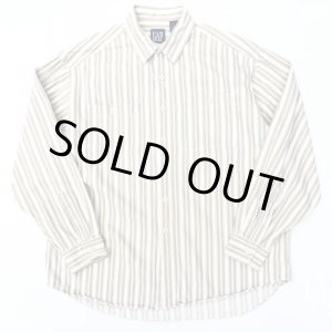 画像: 90s OLD GAP STRIPE WORK L/S SHIRT