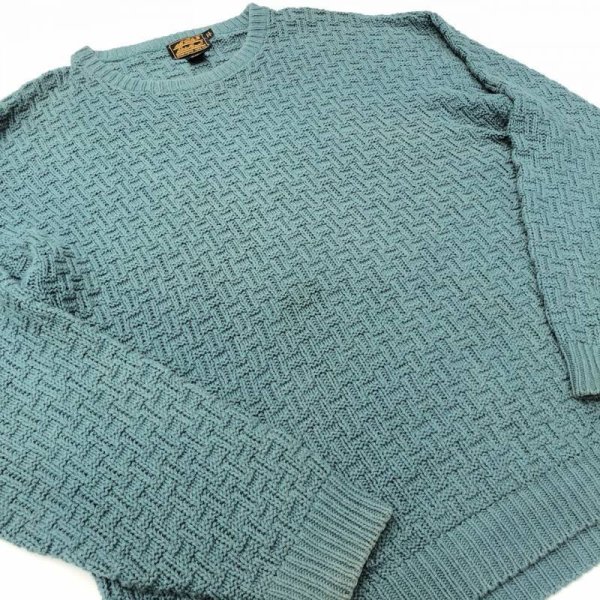 画像2: 80s USA製 EDDIE BAUER WAFFLE 3D KNIT SWEATER (2)