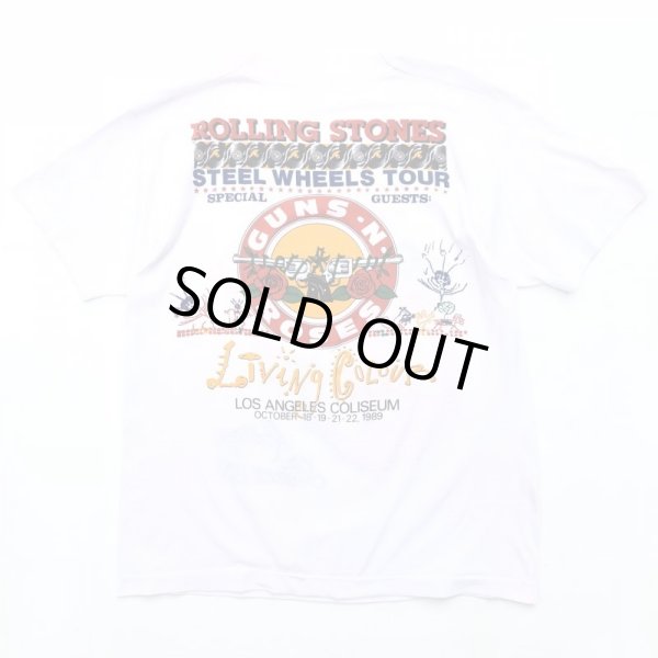 画像2: 80s USA製 THE ROLLING STONES GUN'S N ROSES BAND TEE SHIRT (2)