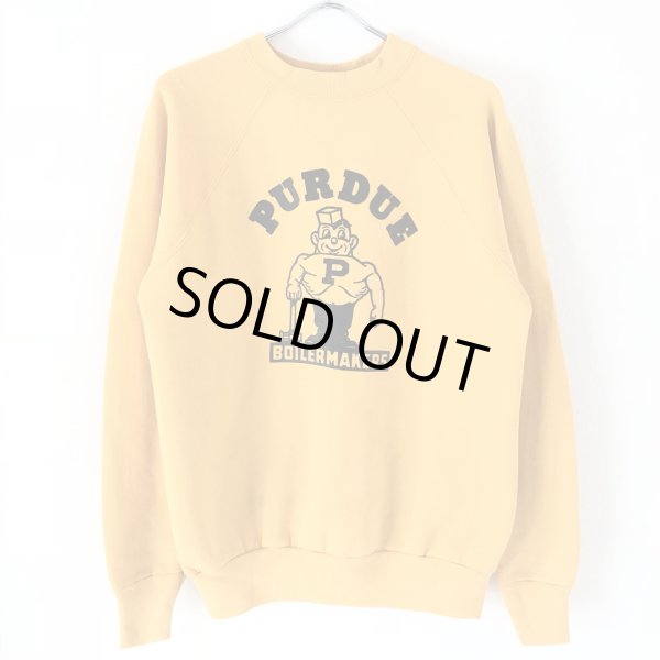 画像1: 90s USA製 PURDUE BOILERMAKERS COLLEGE SWEAT (1)