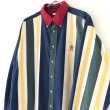 画像4: 90s TOMMY HILFIGER MULCH STRIPE L/S SHIRT (4)