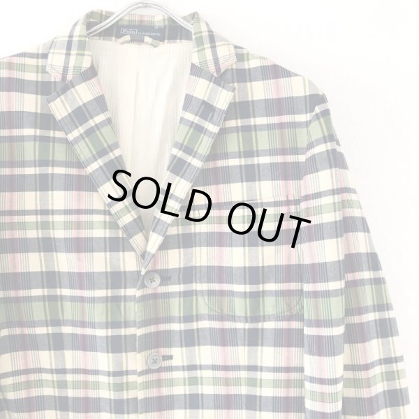 画像2: 90s RALPH LAUREN MADRAS TAILORED JACKET (2)