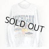 画像: 90s USA製　FLINTSTONES MICHIGAN WOLVERINES SWEAT