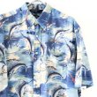 画像2: 90s NAUTICA FISH PATTERN HAWAIIAN  S/S SHIRT (2)