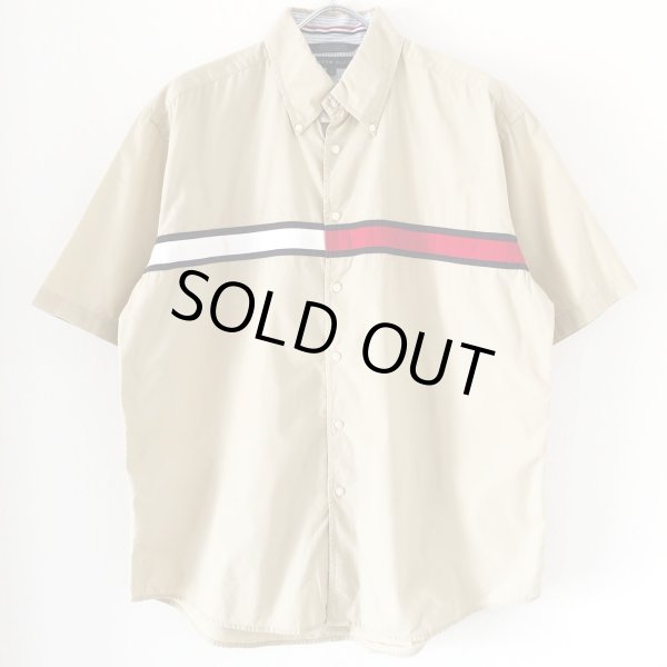 画像1: 90s~00s TOMMY HILFIGER BIG LOGO S/S SHIRT (1)