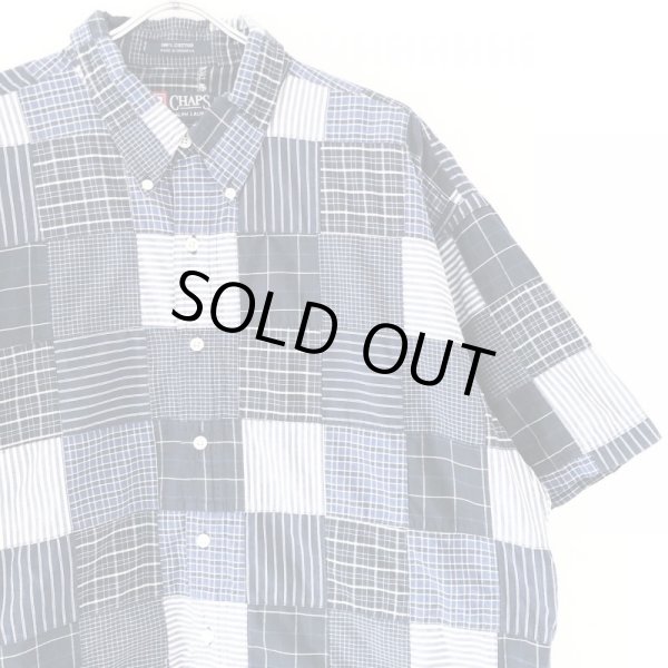 画像2: 90s CHAPS RALPH LAUREN PATCHWORK S/S SHIRT (2)