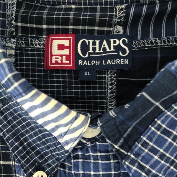 画像4: 90s CHAPS RALPH LAUREN PATCHWORK S/S SHIRT (4)