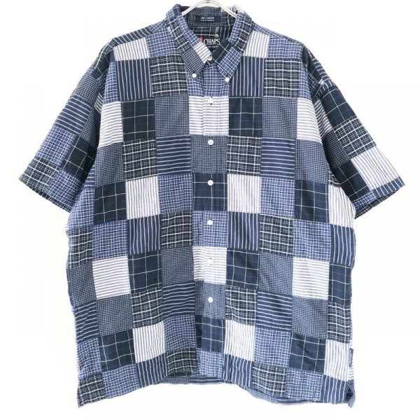 画像1: 90s CHAPS RALPH LAUREN PATCHWORK S/S SHIRT (1)