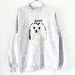 画像1: 90s USA製 MALTESE　DOG SWEAT  (1)