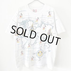画像: 90s USA製 MICKEY MOUSE DISNEYLAND WORLD MAP TEE SHIRT
