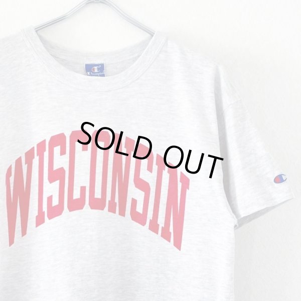 画像2: 90s USA製 CHAMPION WISCONSIN 染み込みPRINT TEE SHIRT (2)