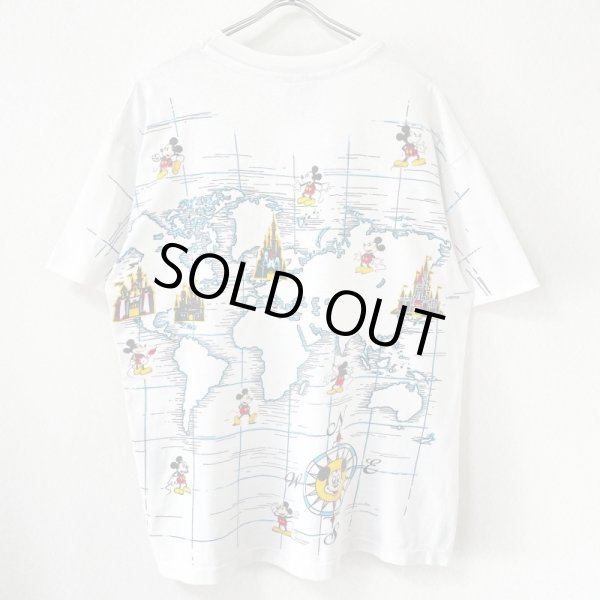 画像2: 90s USA製 MICKEY MOUSE DISNEYLAND WORLD MAP TEE SHIRT (2)