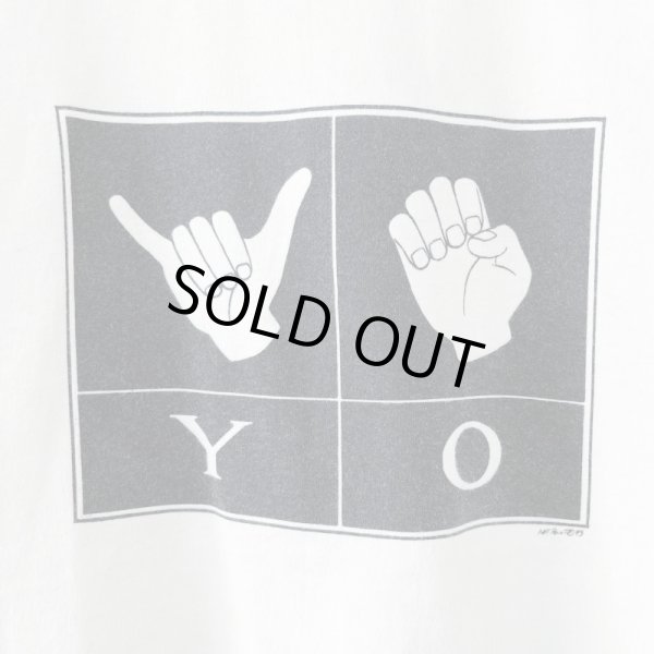 画像2: 90s USA製 YO HAND SIGN TEE SHIRT (2)