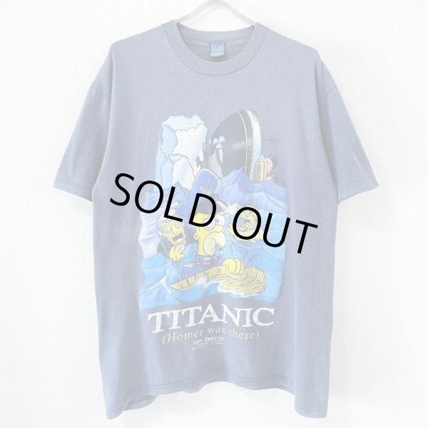 画像1: 90s THE SIMPSONS×TITANIC MOVIE TEE SHIRT (1)