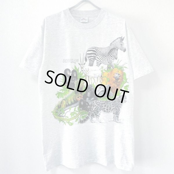 画像1: DEADSTOCK 90s USA製 ANIMAL ART TEE SHIRT (1)