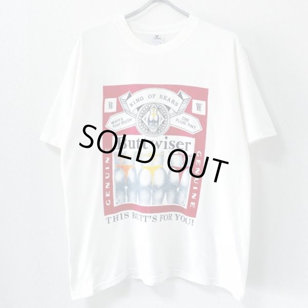 画像1: 00s BUDWISER PARODY "BUTTWISER" 企業 TEE SHIRT (1)