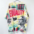 画像1: 90s MALCOLM X ALL OVER PRINT TEE SHIRT (1)