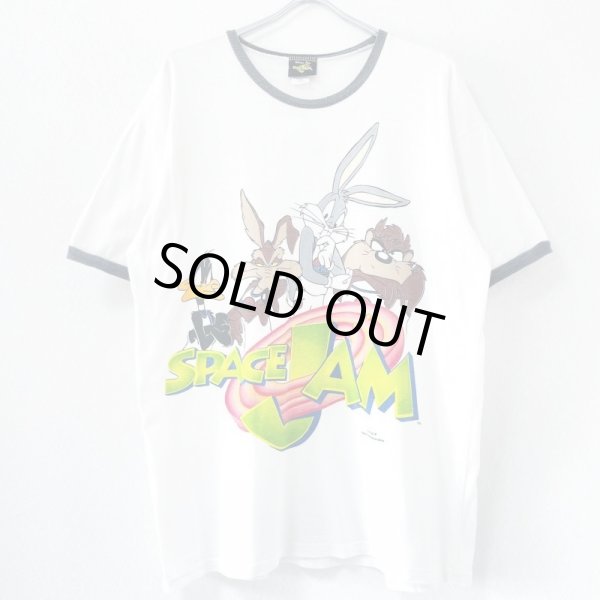 画像1: 90s USA製 SPACE JAM RINGER TEE SHIRT (1)