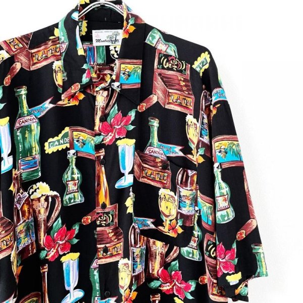 画像2: 90s BEER 総柄 HAWAIIAN SHIRT (2)