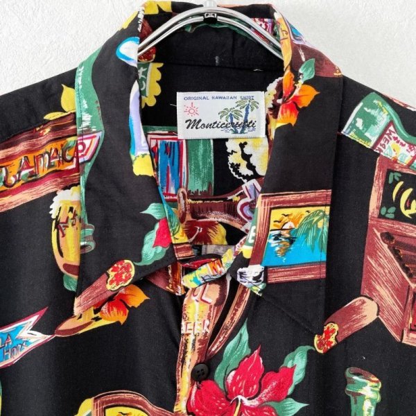 画像3: 90s BEER 総柄 HAWAIIAN SHIRT (3)